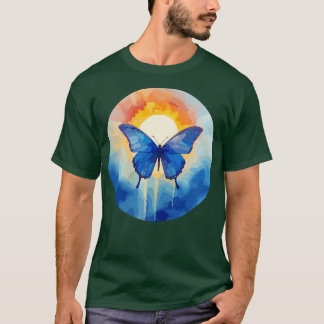 Camiseta Mariposa morfa azul 28