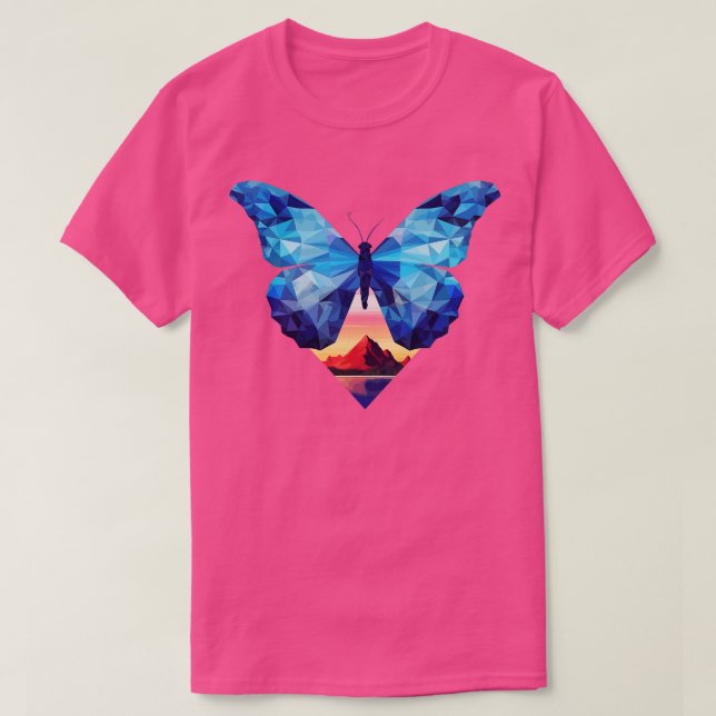 Camiseta Mariposa morfa azul 9 (Diseño del anverso)