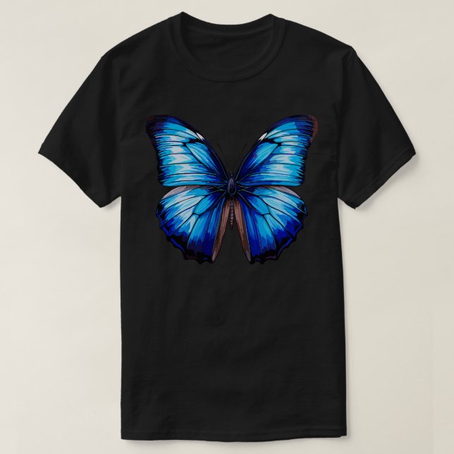 Camiseta Mariposa Morpho Azul 12 (Diseño del anverso)