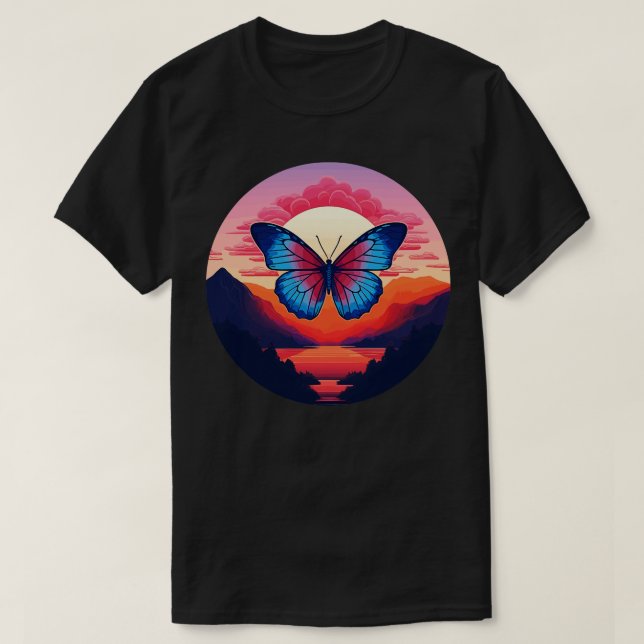 Camiseta Mariposa Morpho Azul 8 (Diseño del anverso)