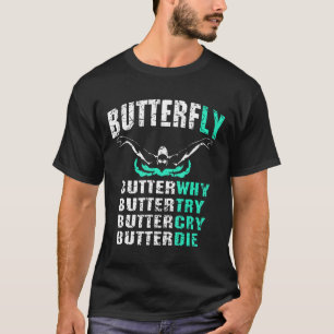 Camiseta Mariposa Natación Shirt Gracioso Natación