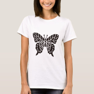 Camiseta Mariposa negra y blanca