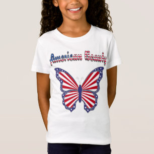 Camiseta Mariposa Patriótica de Belleza Estadounidense