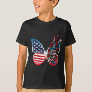 Camiseta Mariposa Patrióticos Signos De Paz 4 De Julio Band