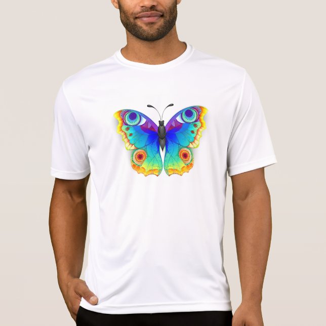 Camiseta Mariposa Pavo Real Ojo de Arcoíris (Anverso)