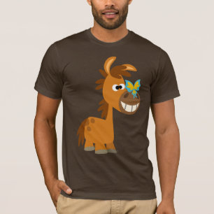 Camiseta Mariposa Personalizado Cute Pony T-Shirt