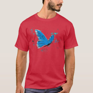 Camiseta Mariposa pintada de azul