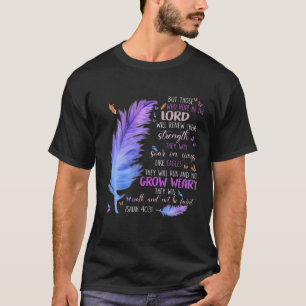 Camiseta Mariposa pluma Cita Bíblica Cristiana Verse Reli