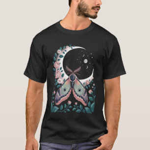 Camiseta Mariposa Polilla Celestial Etérea Flores Luna Esté