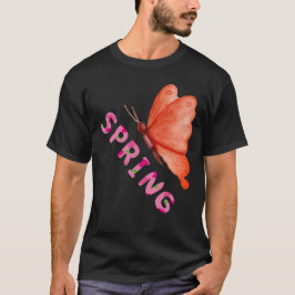 Camiseta Mariposa primaveral estética minimalista Gráfica