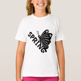 Camiseta Mariposa primaveral minimalista Gráfica estética