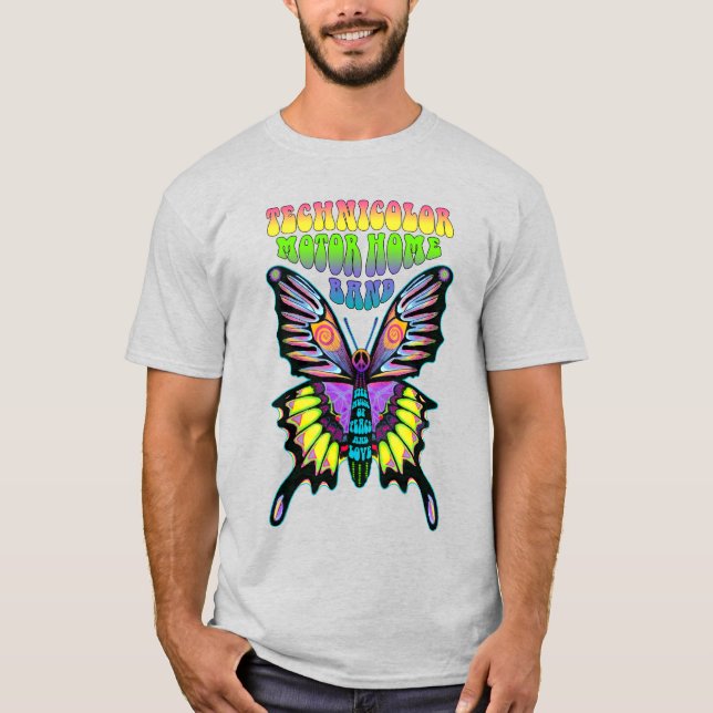 Camiseta Mariposa Psicodélica del motor Technicolor (Anverso)