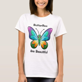 Camiseta Mariposa Purpurina cómica