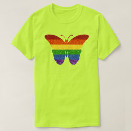 Camiseta Mariposa Purpurina del orgullo gay LGBT