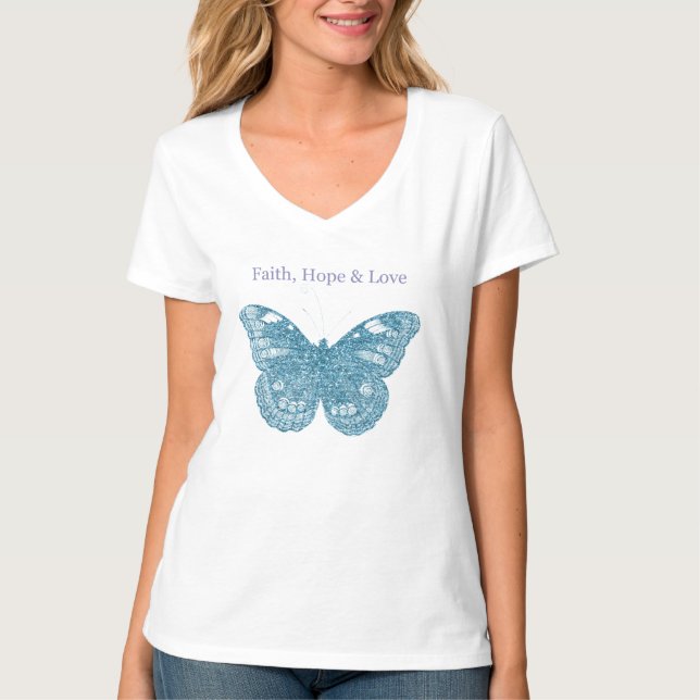 Camiseta Mariposa Purpurinoso (Anverso)