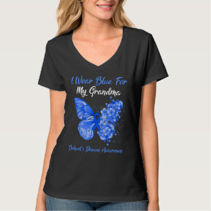 Camiseta Mariposa que llevo azul por la enfermedad de mi ab