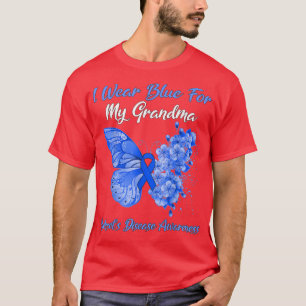 Camiseta Mariposa que llevo azul por la enfermedad de mi ab