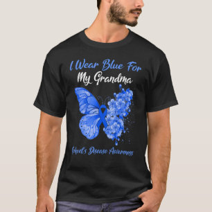 Camiseta Mariposa que llevo azul por la enfermedad de mi ab