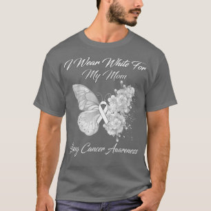 Camiseta Mariposa Que Llevo Blanco Por Mi Mamá Cáncer De Pu