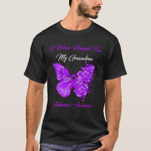 Camiseta Mariposa que llevo púrpura por el Alzheimer de mi 