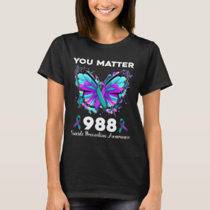 Camiseta Mariposa que tiene problemas 988 Suicidio preventi