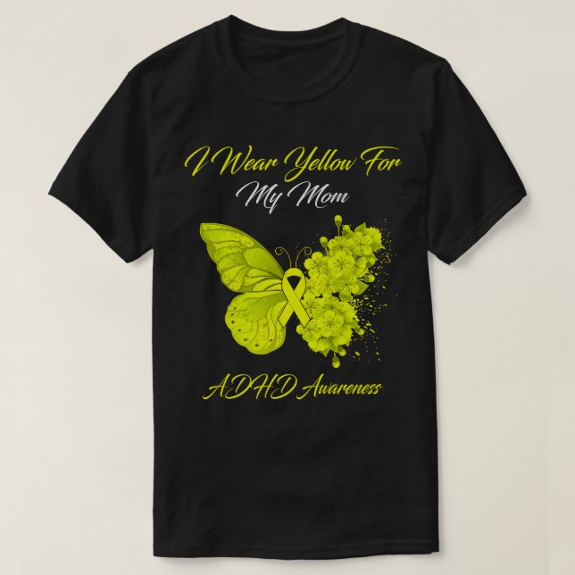 Camiseta Mariposa Que Uso Amarillo Para Concienciar A Mi Ma (Diseño del anverso)