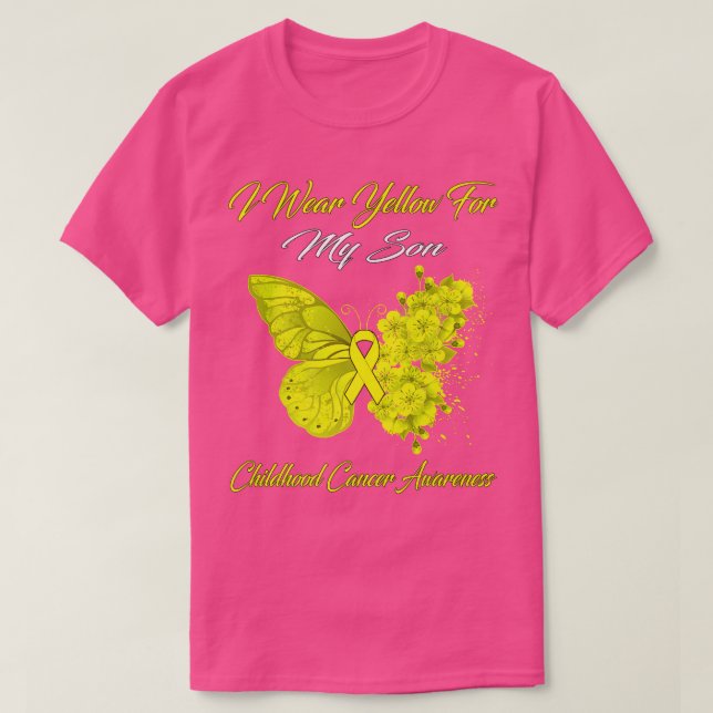 Camiseta Mariposa Que Uso Amarillo Para El Cance Infantil D (Diseño del anverso)