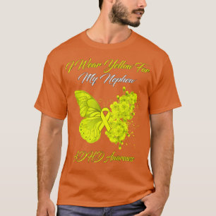 Camiseta Mariposa Que Uso Amarillo Para Mi Adhesivo De TDAH