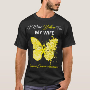 Camiseta Mariposa Que Uso Amarillo Para Mi Esposa Sarcoma C
