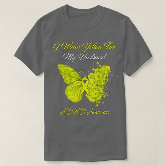 Camiseta Mariposa Que Uso Amarillo Para Mi Esposo Awaran TD (Diseño del anverso)