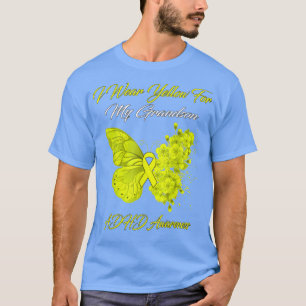 Camiseta Mariposa Que Uso Amarillo Para Mi Nieto Consciente