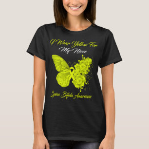 Camiseta Mariposa Que Uso Amarillo Para Mi Noche Spina Bifi