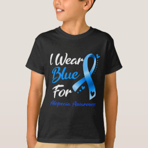 Camiseta Mariposa Que Uso Azul Para Concienciación Sobre Al