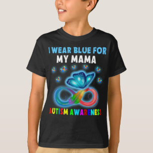 Camiseta Mariposa Que Uso Azul Para Concienciar A Mi Mamá S