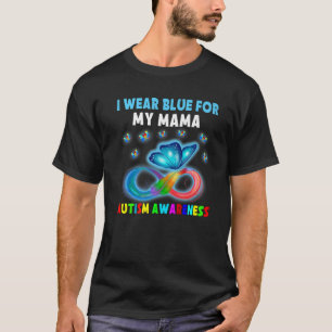 Camiseta Mariposa Que Uso Azul Para Concienciar A Mi Mamá S