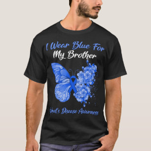 Camiseta Mariposa Que Uso Azul Para Concienciar Sobre El Cu