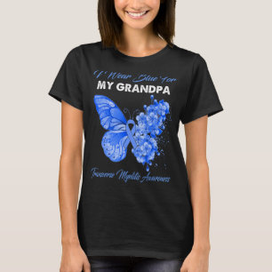Camiseta Mariposa Que Uso Azul Para Mi Abuelo Transvertir M