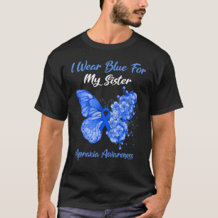 Camiseta Mariposa Que Uso Azul Para Mi Hermana Apraxia Awar