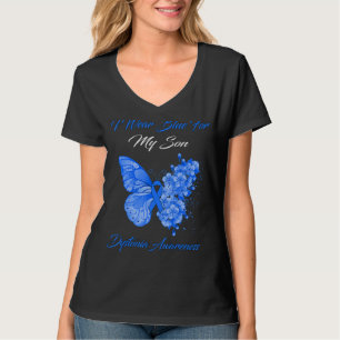 Camiseta Mariposa Que Uso Azul Para Mi Hijo Distonia Awaren
