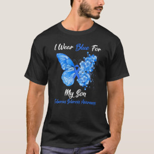 Camiseta Mariposa Que Uso Azul Para Mi Hijo Esclerosi Tuber