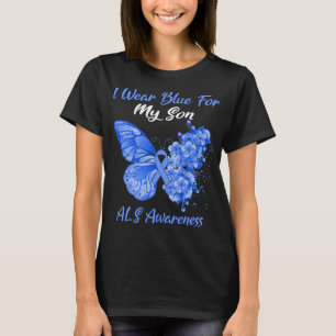 Camiseta Mariposa Que Uso Azul Para Mi Hijo También Concien