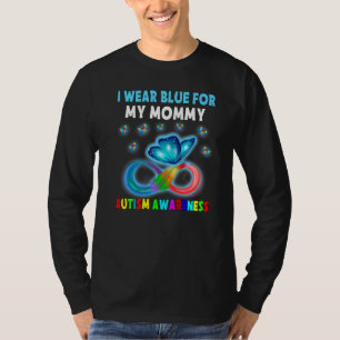 Camiseta Mariposa Que Uso Azul Para Mi Mami Autism Awarts