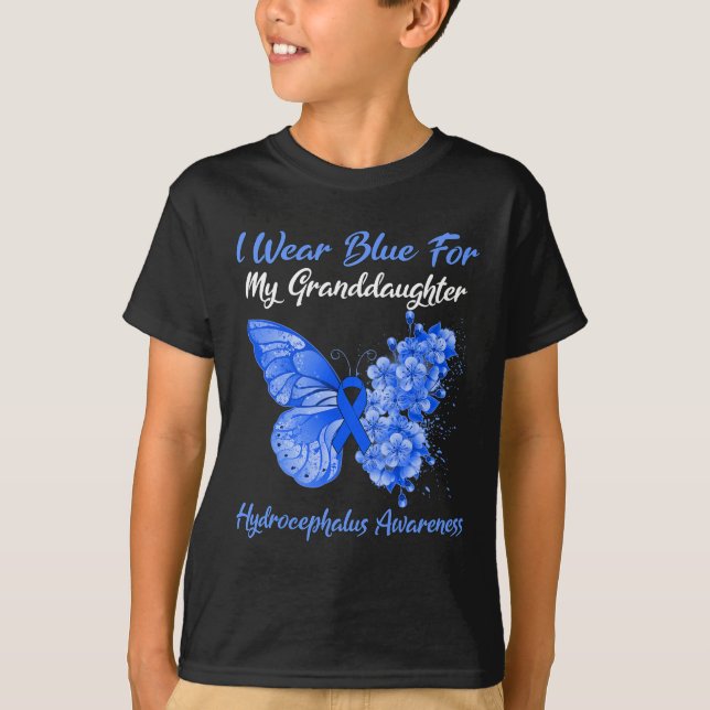 Camiseta Mariposa Que Uso Azul Para Mi Nieta Hidrohija (Anverso)