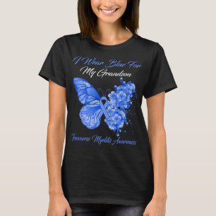 Camiseta Mariposa Que Uso Azul Para Mi Nieto Transversal