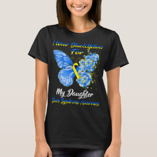 Camiseta Mariposa Que Uso Azul Y Amarillo Para Mi Hija