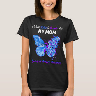 Camiseta Mariposa Que Uso Azul Y Púrpura Para Mi Mamá Rheum