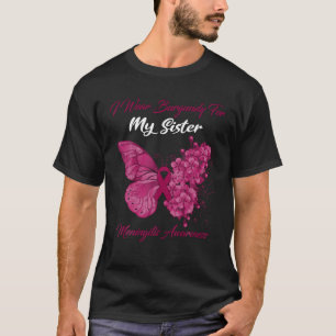 Camiseta Mariposa Que Uso Borgoña Para Mi Hermana Meningiti