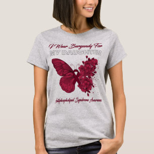 Camiseta Mariposa Que Uso Borgoña Para Mi Hija