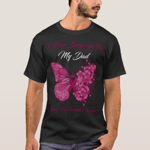 Camiseta Mariposa Que Uso Borgoña Para Mi Padre Hereditario