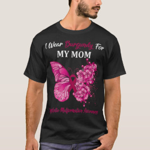 Camiseta Mariposa Que Uso Burdy Por Mi Mamá Linfática Malfo